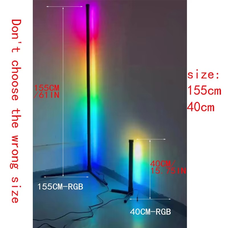 RGB LED Corner Floor Lamp